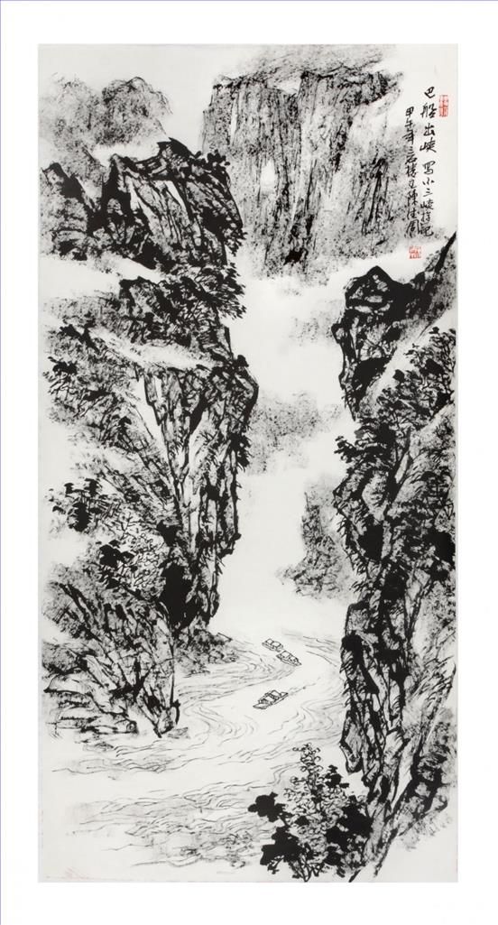 Chen Dezhou Chinesische Kunst - Raus aus der Baxia-Schlucht