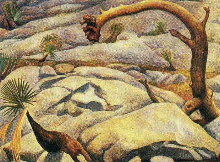 Diego Rivera Ölgemälde - Landschaft nicht erkannt