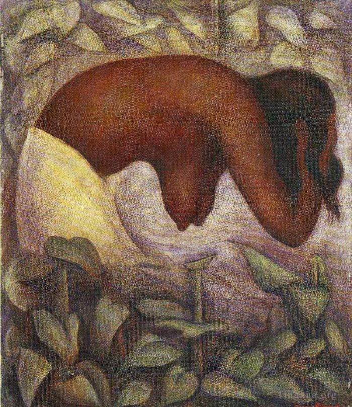 Diego Rivera Ölgemälde - Badender von Tehuantepec 1923