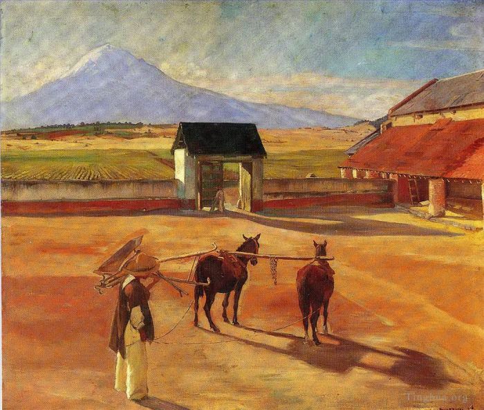 Diego Rivera Ölgemälde - La Ära der Tenne 1904
