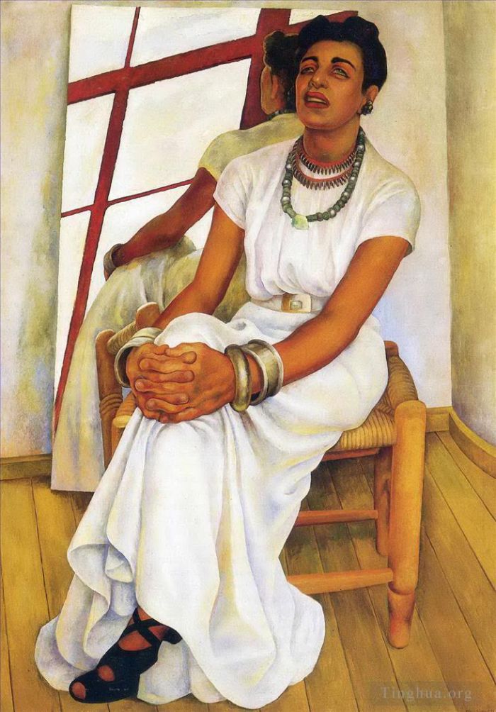 Diego Rivera Ölgemälde - Porträt von Lupe Marin 1938
