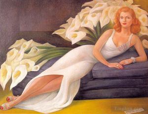 zeitgenössische kunst von Diego Rivera - Porträt von Natasha Zakolkowa Gelman 1943