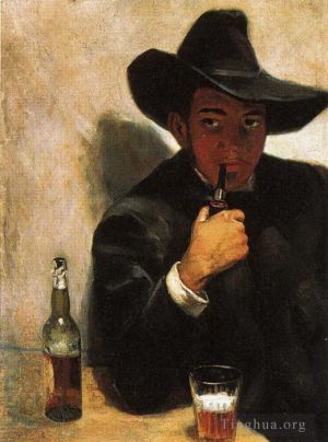 zeitgenössische kunst von Diego Rivera - Selbstporträt 1907