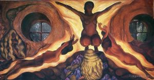 zeitgenössische kunst von Diego Rivera - Untergrundkräfte 1927