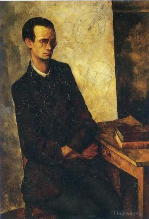 zeitgenössische kunst von Diego Rivera - Der Mathematiker 1918