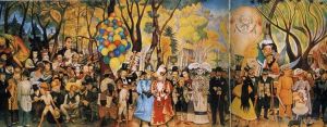 Zeitgenössische Malerei - Traum von einem Sonntagnachmittag im Alameda Park 1948
