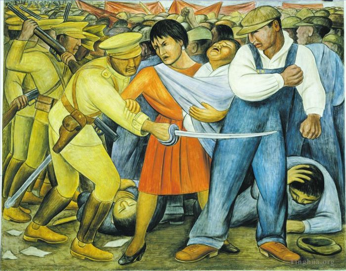 Diego Rivera Andere Malerei - Der aufstrebende Sozialismus