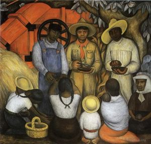 zeitgenössische kunst von Diego Rivera - Triumph der Revolution 1926