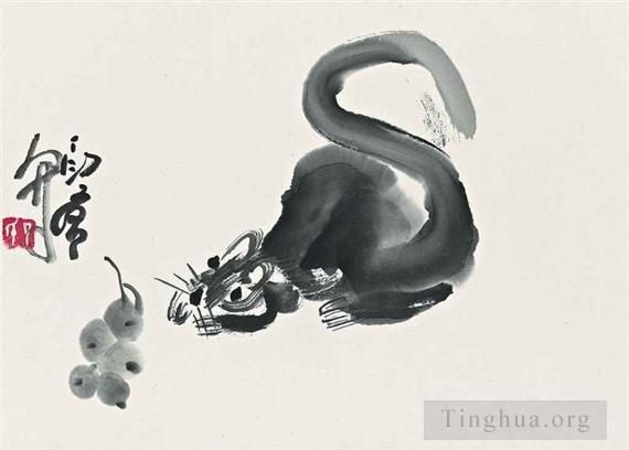 Ding Yanyong Chinesische Kunst - Maus und Trauben