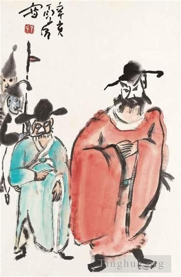 Ding Yanyong Chinesische Kunst - Opernfiguren1971