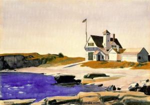 zeitgenössische kunst von Edward Hopper - Küstenwache Station 2