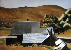 Zeitgenössische Ölmalerei - Burly Cobb's House South Truro 1933
