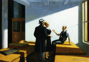 zeitgenössische kunst von Edward Hopper - Konferenz am Abend