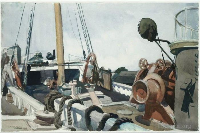 Edward Hopper Ölgemälde - Deck eines Baumkurrenkutters Gloucester