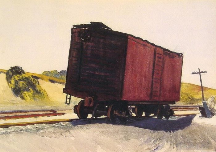 Edward Hopper Ölgemälde - Güterwagen bei Truro
