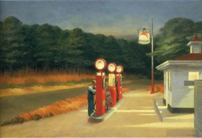 Edward Hopper Ölgemälde - Gas
