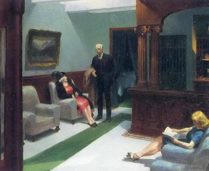 Edward Hopper Ölgemälde - Hotellobby