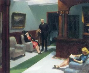 zeitgenössische kunst von Edward Hopper - Hotellobby