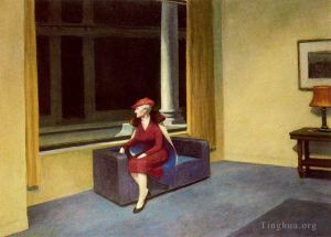 zeitgenössische kunst von Edward Hopper - Hotelfenster
