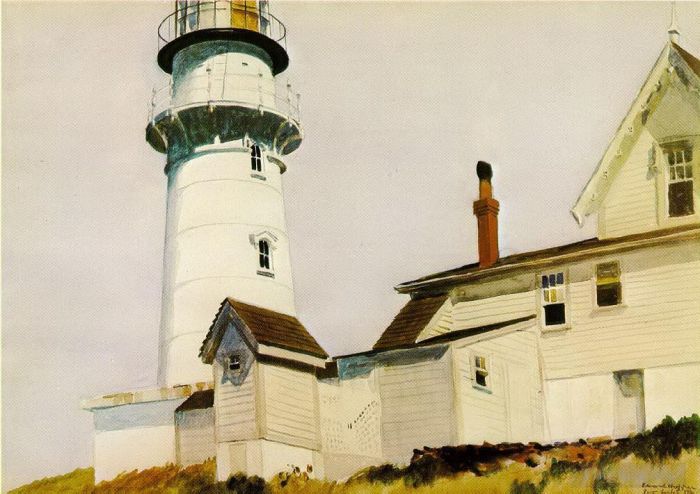 Edward Hopper Ölgemälde - Licht an zwei Lichtern