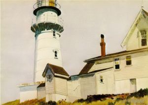 zeitgenössische kunst von Edward Hopper - Licht an zwei Lichtern