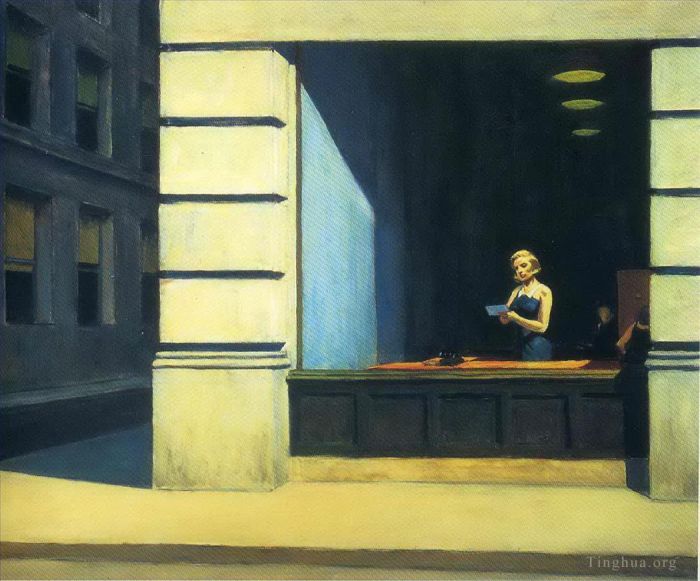 Edward Hopper Ölgemälde - New Yorker Büro