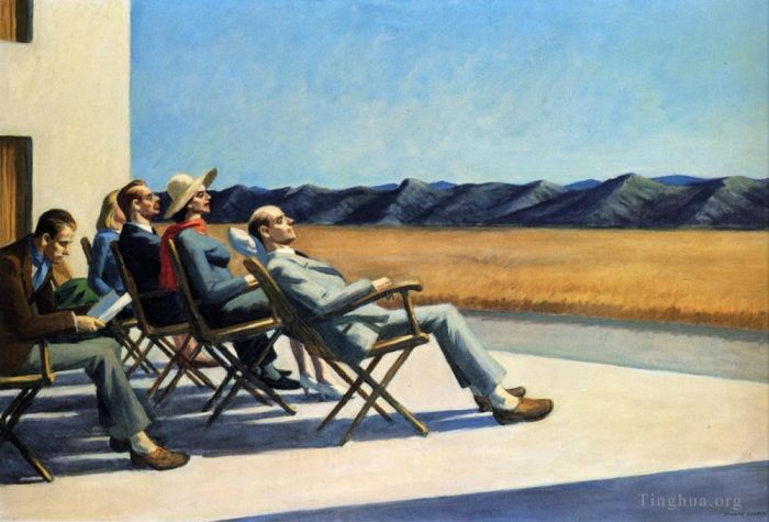 Edward Hopper Ölgemälde - Menschen in der Sonne