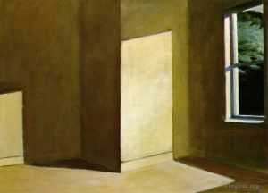 Zeitgenössische Ölmalerei - Sonne in einem leeren Raum