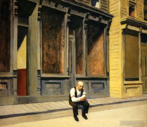 zeitgenössische kunst von Edward Hopper - Sonntag