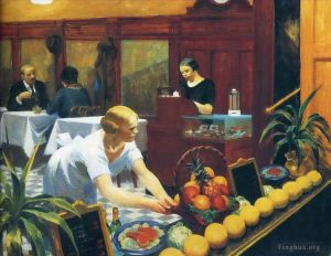 zeitgenössische kunst von Edward Hopper - Tische für Damen 1930