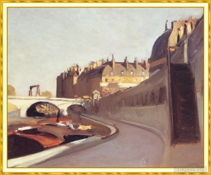 Edward Hopper Ölgemälde - Die Quaid Grands Augustins
