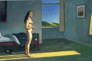 zeitgenössische kunst von Edward Hopper - Frau in der Sonne