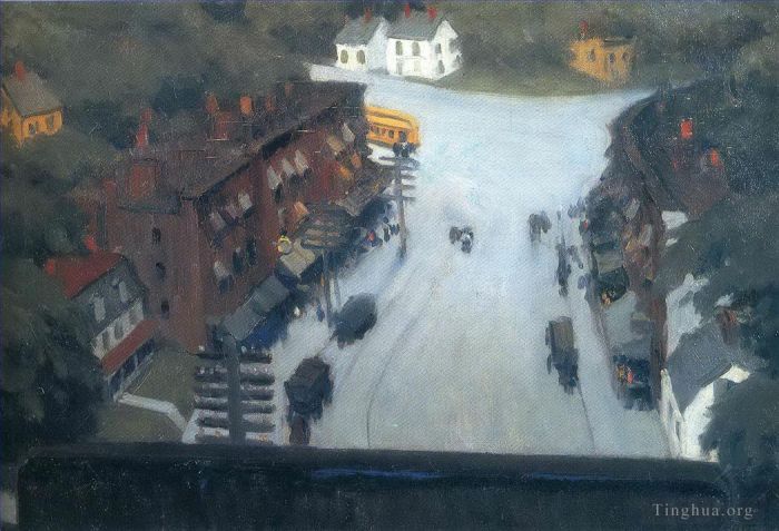 Edward Hopper Andere Malerei - Amerikanisches Dorf