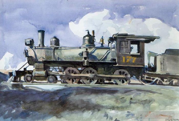 Edward Hopper Andere Malerei - D-rg-Lokomotive