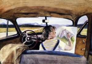 zeitgenössische kunst von Edward Hopper - Jo in Wyoming