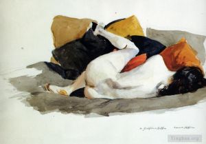 zeitgenössische kunst von Edward Hopper - Liegender Akt