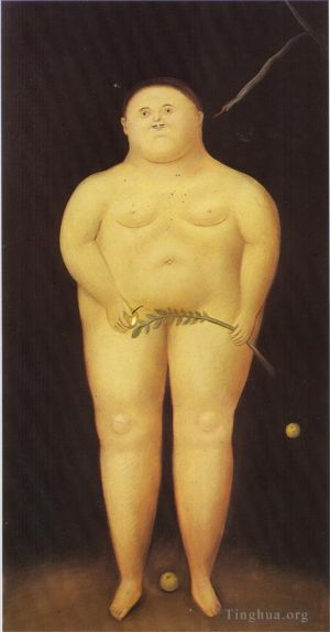 zeitgenössische kunst von Fernando Botero Angulo - Adam und Eva Adam