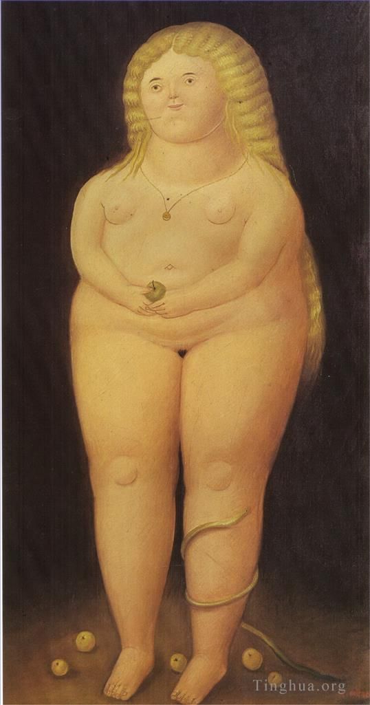 Fernando Botero Angulo Ölgemälde - Adam und Eva Eva