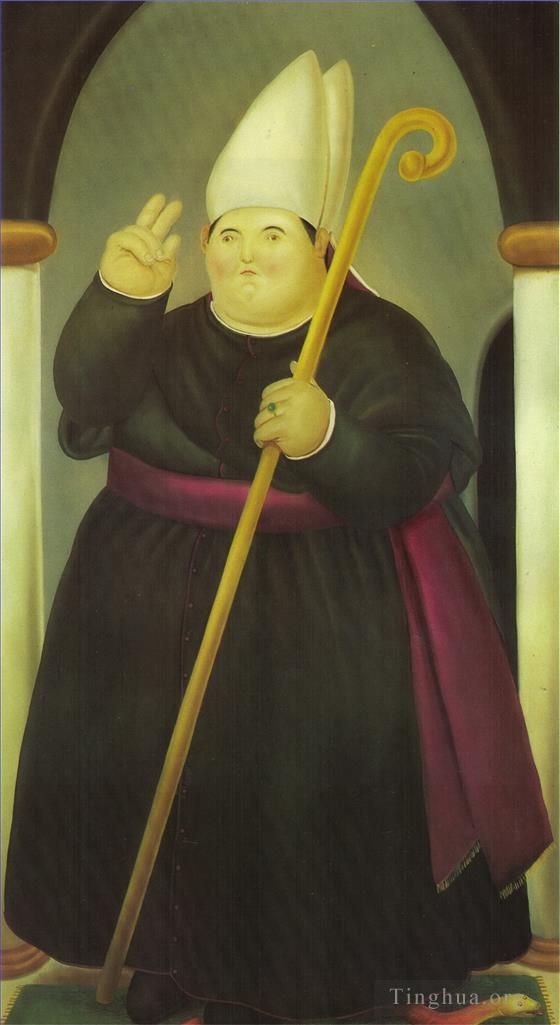 Fernando Botero Angulo Ölgemälde - Bischof