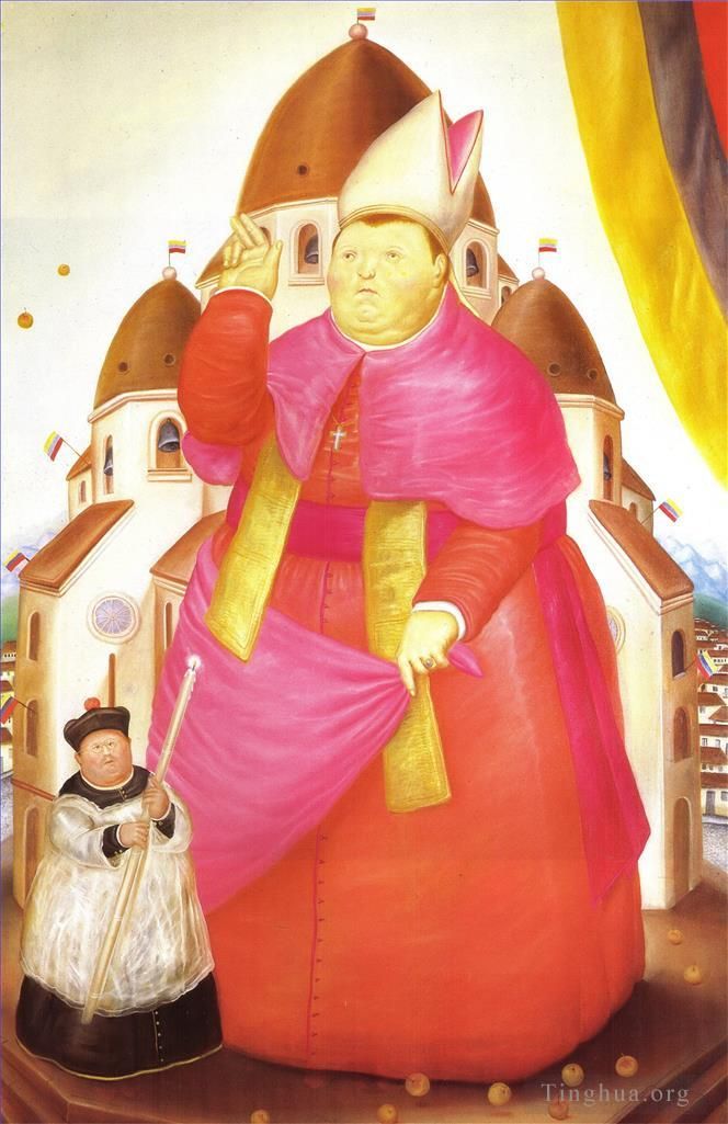 Fernando Botero Angulo Ölgemälde - Kardinal
