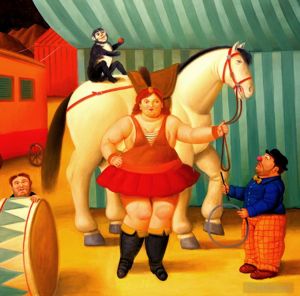 zeitgenössische kunst von Fernando Botero Angulo - Zirkustruppe