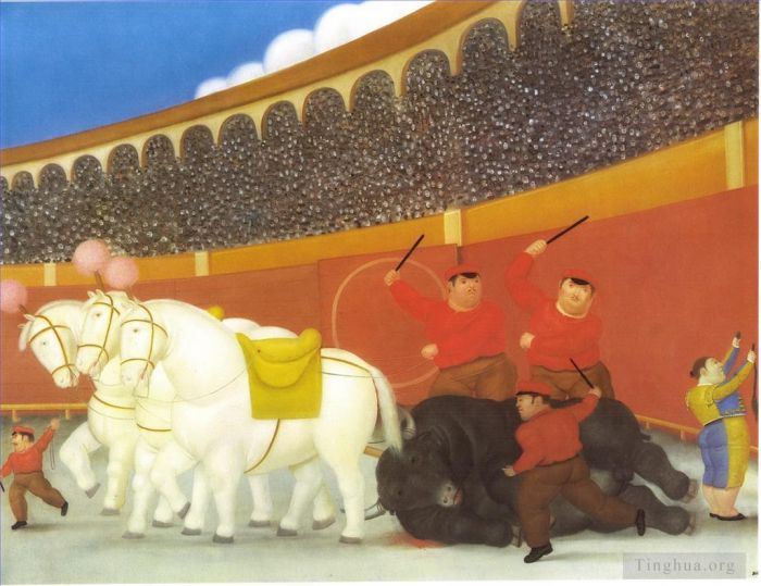 Fernando Botero Angulo Ölgemälde - Ziehen