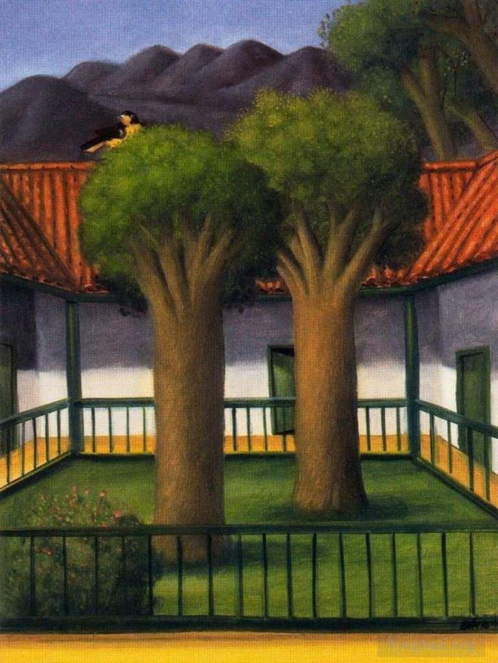 Fernando Botero Angulo Ölgemälde - Die Terrasse