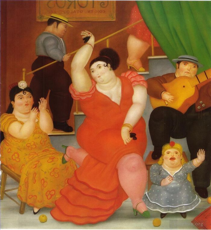 Fernando Botero Angulo Ölgemälde - Flamenco