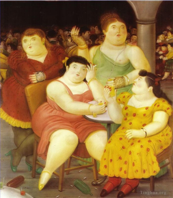 Fernando Botero Angulo Ölgemälde - Vier Frauen