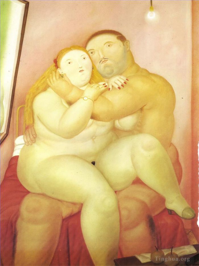 Fernando Botero Angulo Ölgemälde - Liebhaber