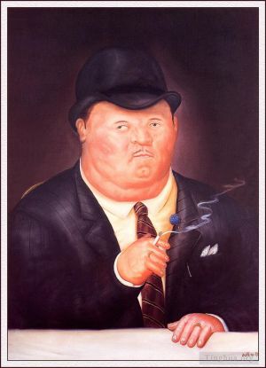 zeitgenössische kunst von Fernando Botero Angulo - Mann raucht
