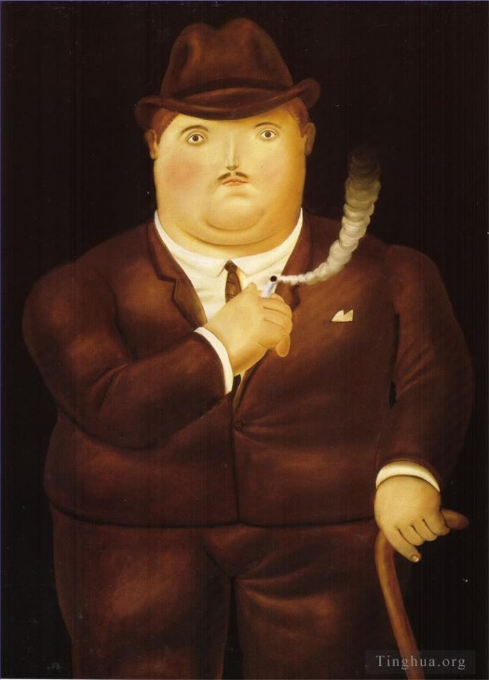 Fernando Botero Angulo Ölgemälde - Mann im Smoking