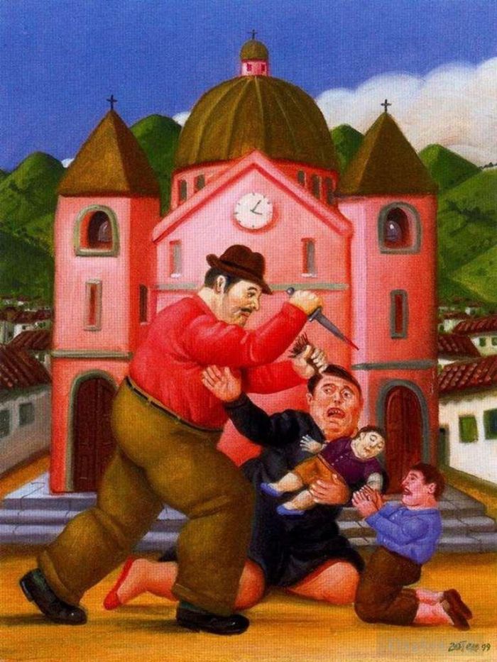 Fernando Botero Angulo Ölgemälde - Matanzan de los inocentes