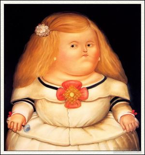 zeitgenössische kunst von Fernando Botero Angulo - Menina nach Velazquez